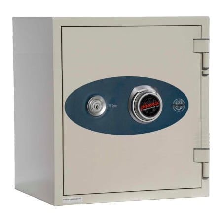 Phoenix Safe International Phoenix Safe Olympian Key & Combination Dual Control Fire Resistant Safe 0.87 cu ft, Off-White 1222W